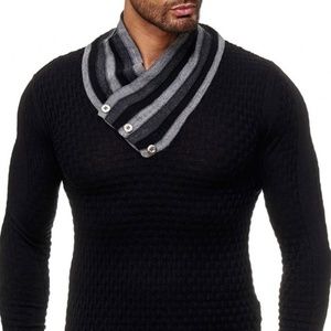 Men's Black Turtle Neck Sweater